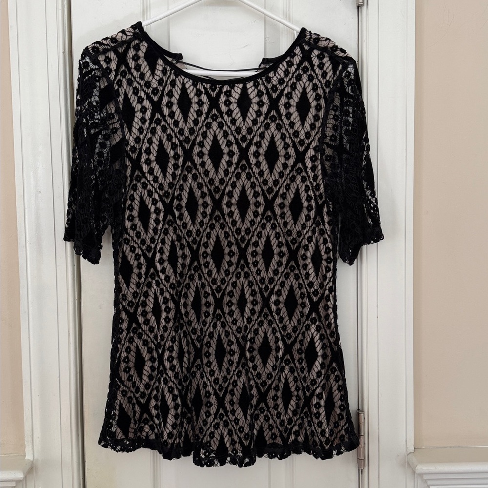 Tart lace up velvet top